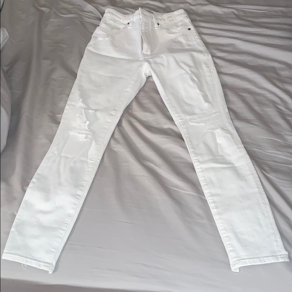 Abercrombie Ripped high rise super skinny jeans